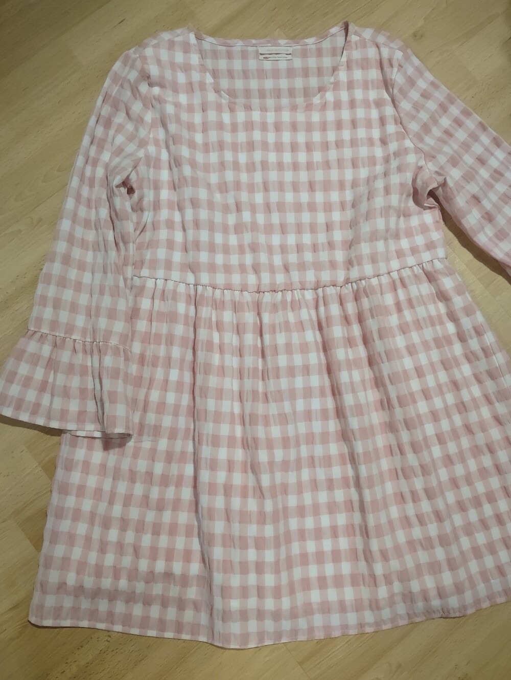 Urban Outfitters Large Pink Gingham Seersucker Dress